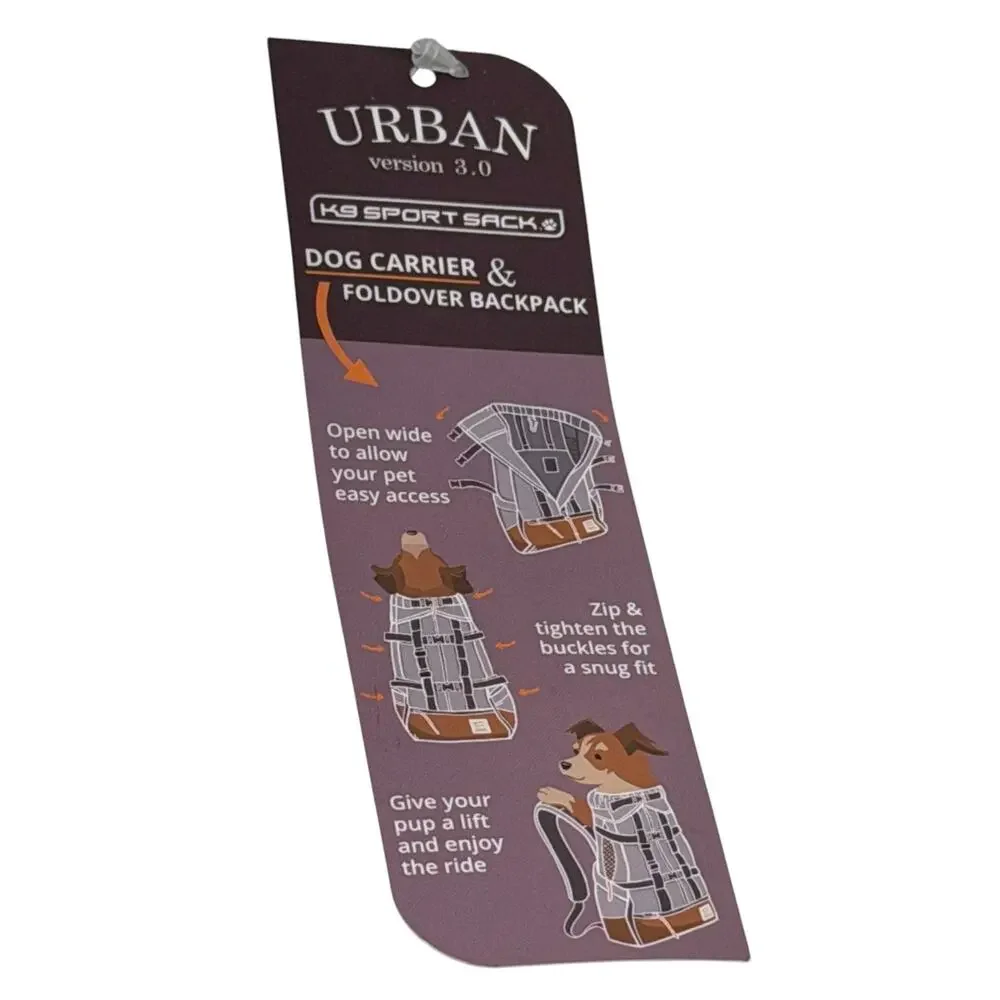 NWT URBAN 3 Dual Use Dog Carrier and Traditional Backpack K9 Sack Travel Small